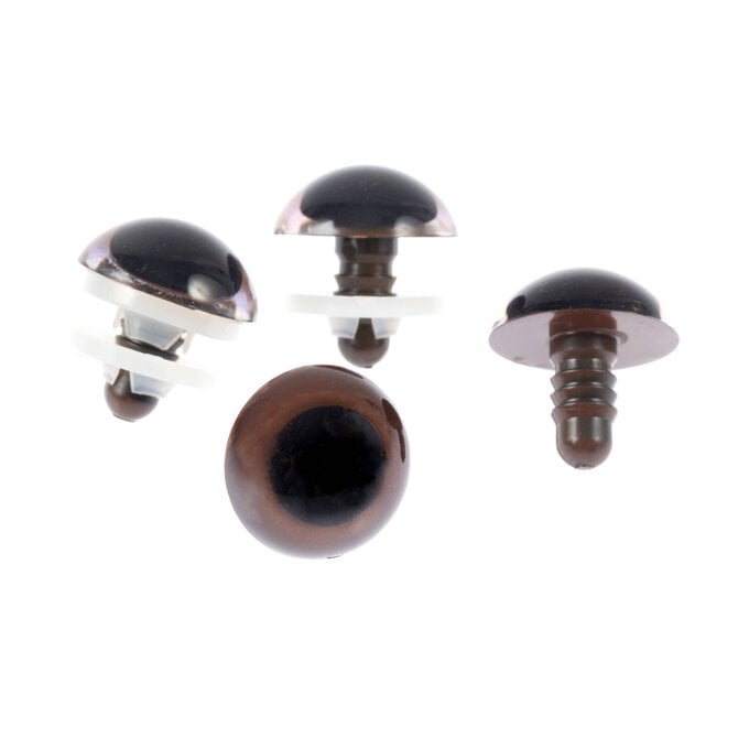 Brown Toy Safety Eyes 4 Pack image number 1