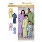 Simplicity Family Sleepwear Sewing Pattern 1562 image number 1
