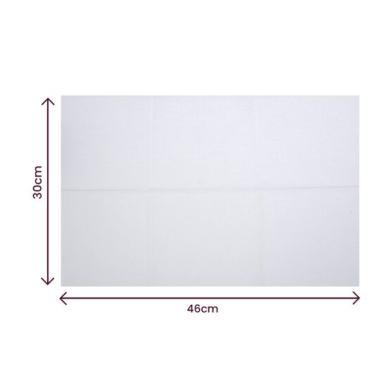 White Embroidery Fabric 30cm x 46cm  image number 4