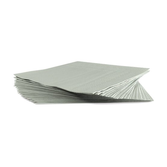 Silver Napkins 20 Pack image number 1