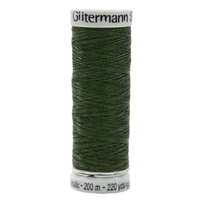 Gutermann Green Sulky Metallic Thread 200m (7056) image number 1
