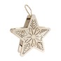 Light-Up Wooden Hanging Snowflake Decoration 10.5cm image number 2