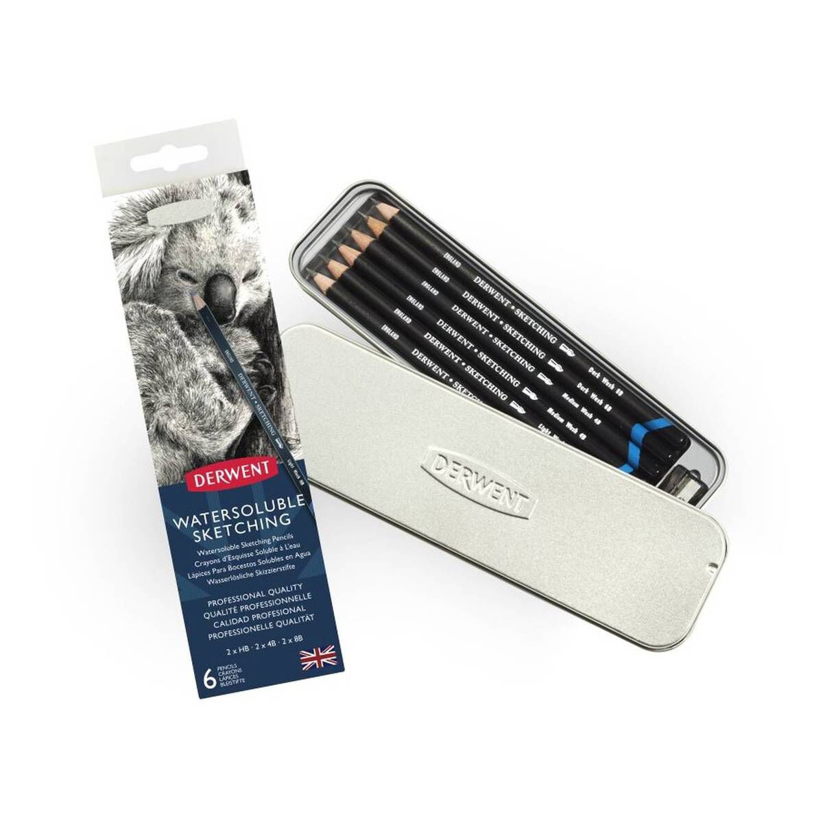Derwent Water Soluble Sketching Pencils 6 Pack Hobbycraft