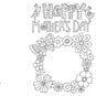 Free Mother's Day Card Colouring Download image number 1
