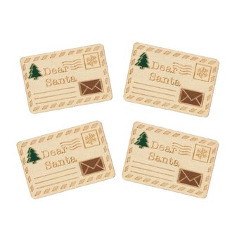 Postcard Wooden Toppers 4 Pack