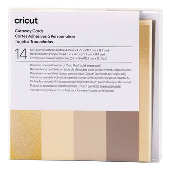 Cricut Neutral Cutaway Cards 4.75 x 4.75 Inches 14 Pack