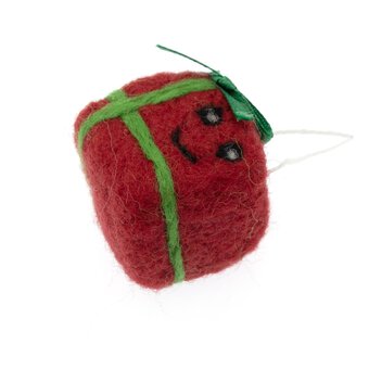 Hanging Felt Christmas Present and Tree Decorations 2 Pack