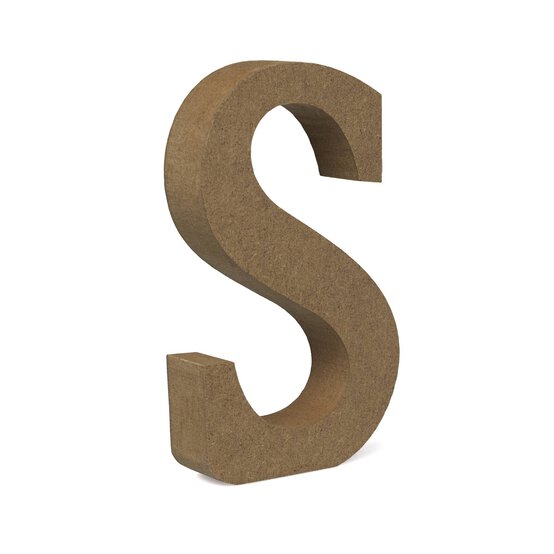 MDF Wooden Letter S 13cm image number 1