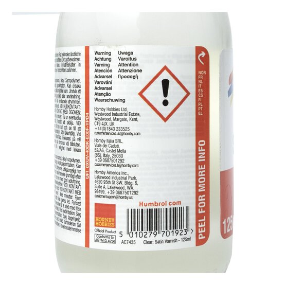 Humbrol Satin Clear Varnish 125ml  image number 3