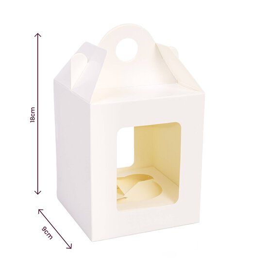 White Single Cupcake Box 18cm x 10cm x 8cm image number 4