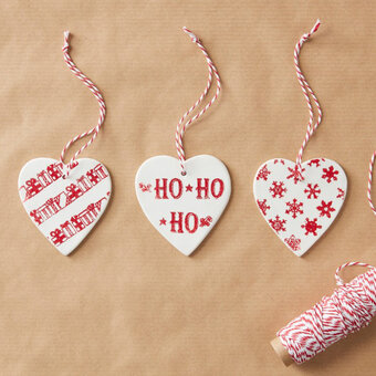 How to Make Embossed Ceramic Hearts
