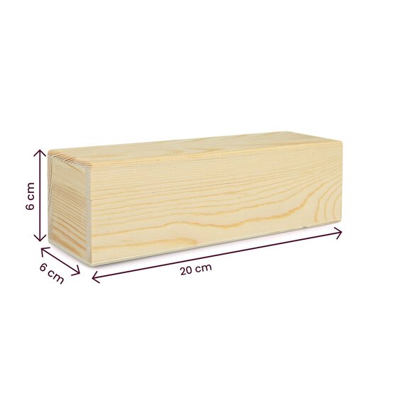 Wooden Oblong Box 20cm x 6cm x 6cm image number 4