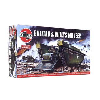 Airfix Buffalo and Willys MB Jeep Model Kit 1:76