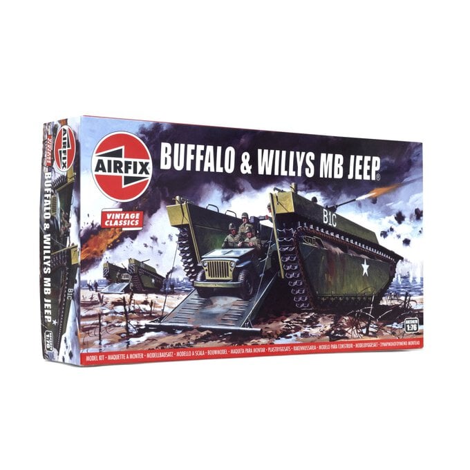 Airfix Buffalo and Willys MB Jeep Model Kit 1:76 image number 1