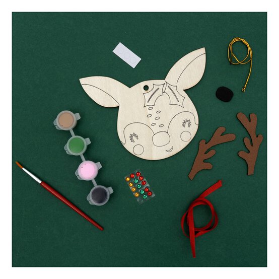 Decorate Your Own Wooden Reindeer Decoration Kit image number 2