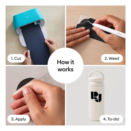 Cricut Joy Light Blue Permanent Smart Shimmer Vinyl 5.5 x 48 Inches image number 5