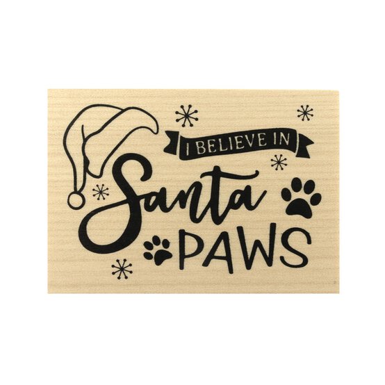Santa Paws Wooden Stamp 5cm x 7cm image number 4