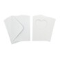 Heart Aperture Cards and Envelopes 5 x 7 Inches 12 Pack image number 1
