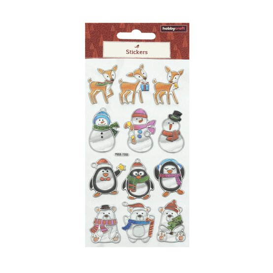 Assorted Christmas Stickers 12 Pieces image number 4
