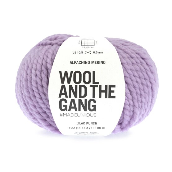 Wool and the Gang Lilac Punch Alpachino Merino 100g image number 1