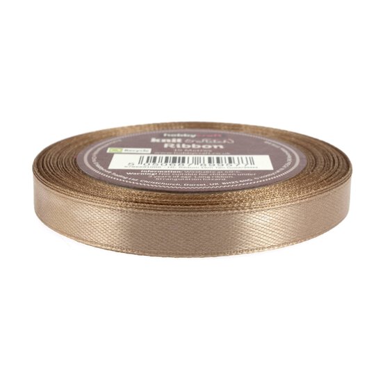 Tan Gold Satin Ribbon 9mm x 15m image number 1