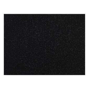 Black Sprinkle Glitter Felt Sheet A4 image number 2