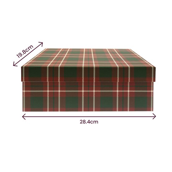 Tartan Gift Box 28cm x 20cm x 10cm image number 3