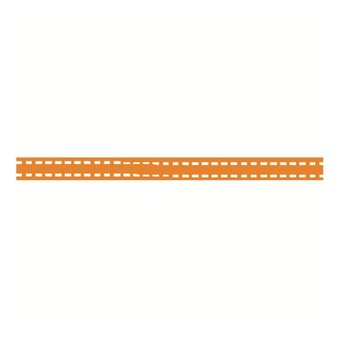 Hot Orange Grosgrain Running Stitch Ribbon 6mm x 5m