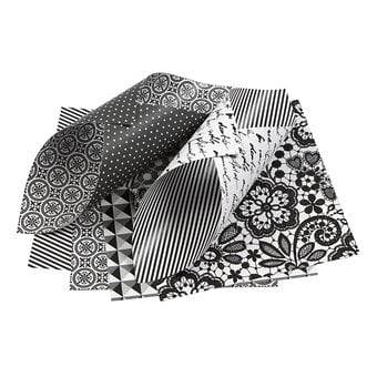 Black Monochrome Origami Paper 10cm 50 Pack