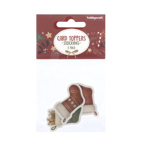 Christmas Stocking Card Toppers 3 Pack  image number 4