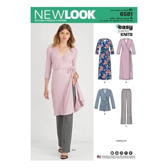 New Look Women's Knit Dress and Trousers Sewing Pattern 6581