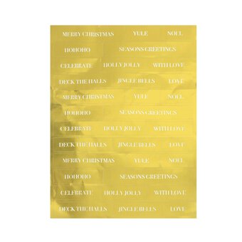 Gold Season&rsquo;s Greetings Stickers 