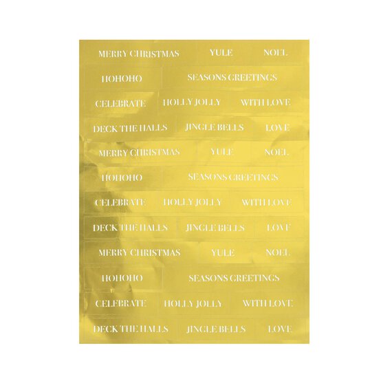 Gold Season&rsquo;s Greetings Stickers  image number 1