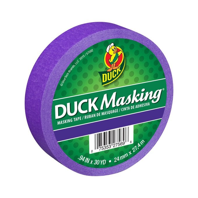 Duck Tape Purple Masking Tape 24mm x 27.4m  image number 1