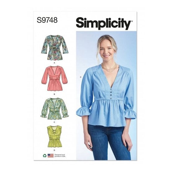 Simplicity Women's Top  Sewing Pattern S9748 (U5 16-24) image number 1