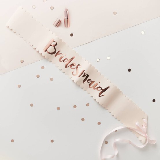 Rose Gold Bridesmaid Sashes 2 Pack image number 3