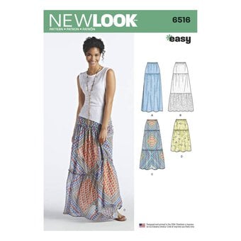 New Look Women's Skirt Sewing Pattern 6516