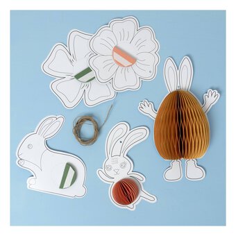 Decorate Your Own Honeycomb Easter Decorations Kit 5 Pack