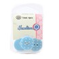 Hemline Sky Blue Novelty Spotty Button 4 Pack image number 2