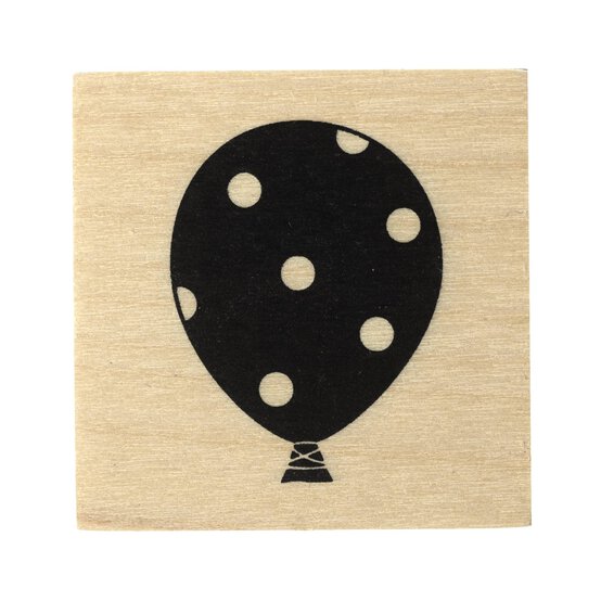Dotty Balloon Wooden Stamp 3.8cm x 3.8cm image number 3