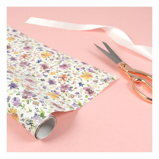 Artisan Floral Paper Roll 69cm x 2m image number 2