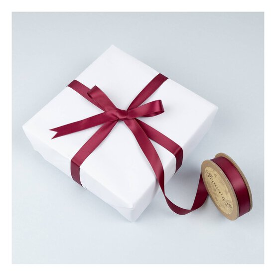 Wine Double-Faced Satin Ribbon 12mm x 5m image number 3