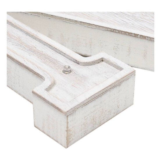 White Washed Wooden LED Letter X 21cm image number 2