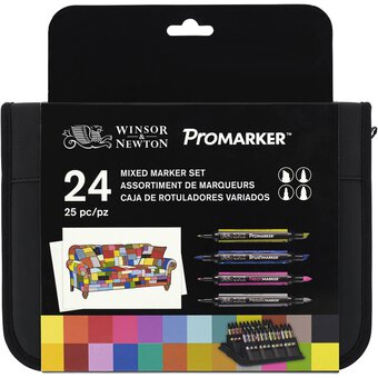 Winsor & Newton Promarker Mixed Marker Set 25 Pieces