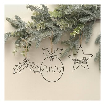 Christmas Pudding Wire Decoration 14cm