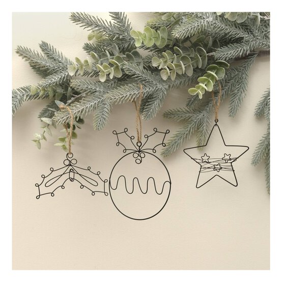 Christmas Pudding Wire Decoration 14cm image number 2