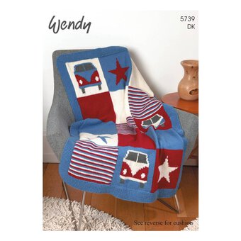 Wendy Merino DK Campervan Blanket and Cushion Digital Pattern 5739