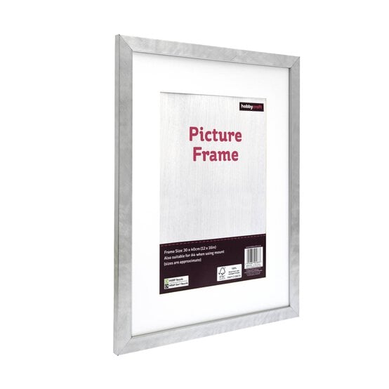 Metallic Silver Picture Frame 40cm x 50cm image number 1