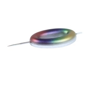 Whisk Metallic Rainbow Number 0 Candle image number 3