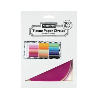 Assorted Tissue Paper Circles 100 Pack image number 3